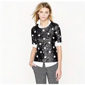 J.Crew Sequin Polka Dot Top